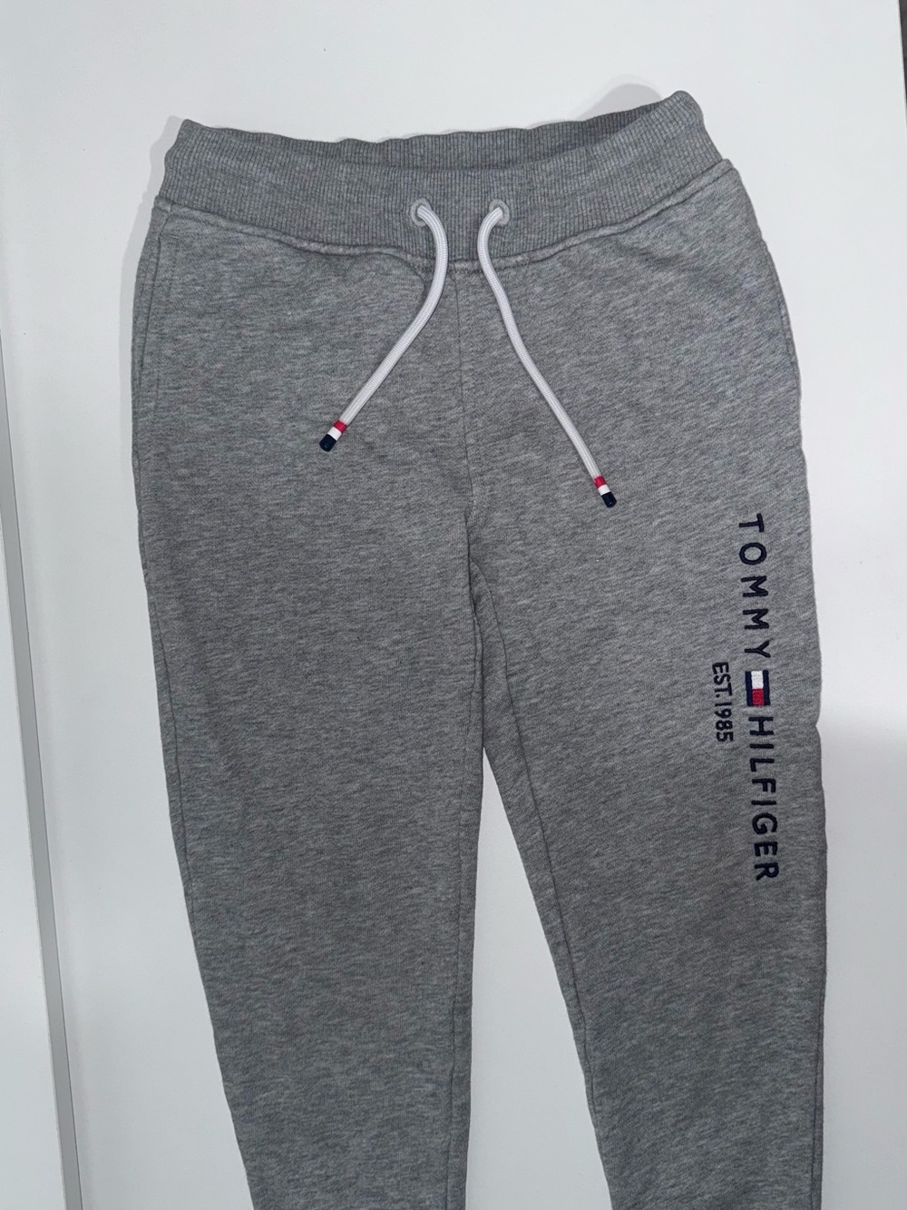 Tommy Hilfiger Toddler Gray Logo Joggers with Drawstring